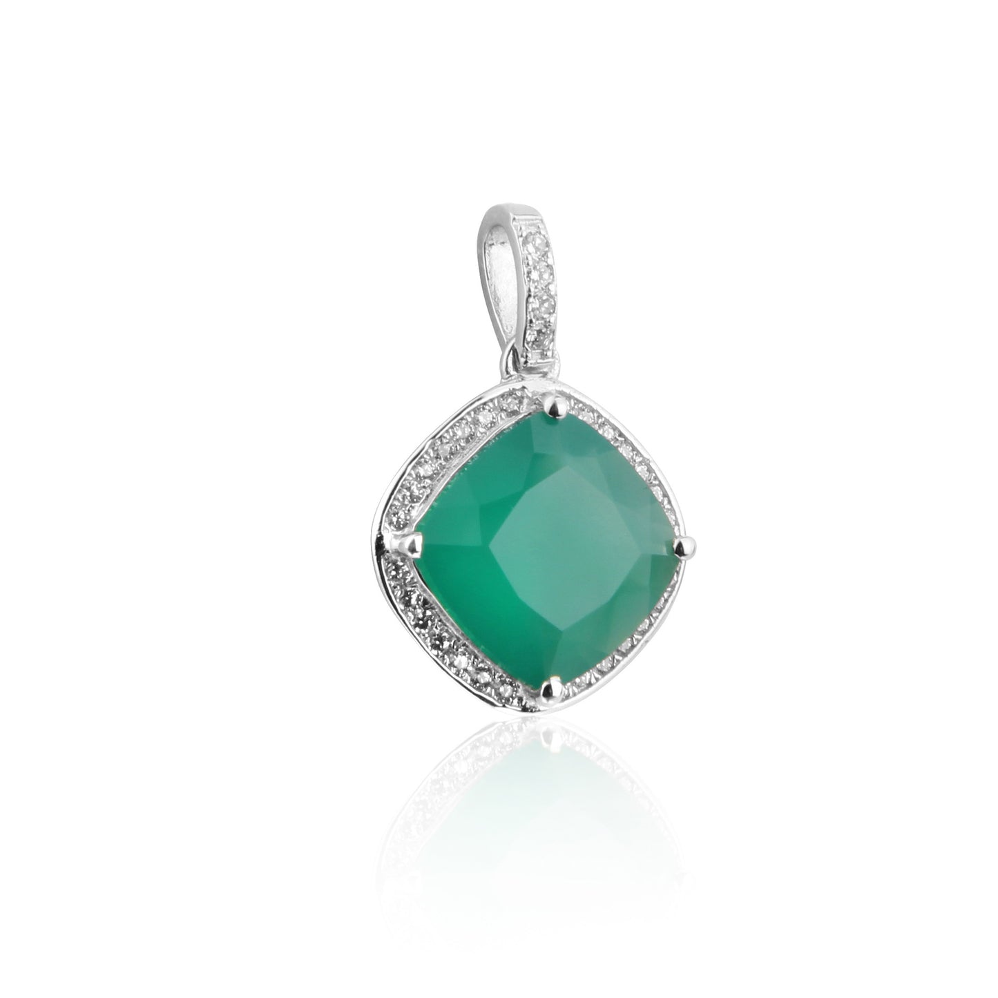 Luxurious Minimalist Fashion Natural Gemstone Necklace Pendant925Silver Inlaid Sky Blue Topaz Gemstone Necklace Pendant