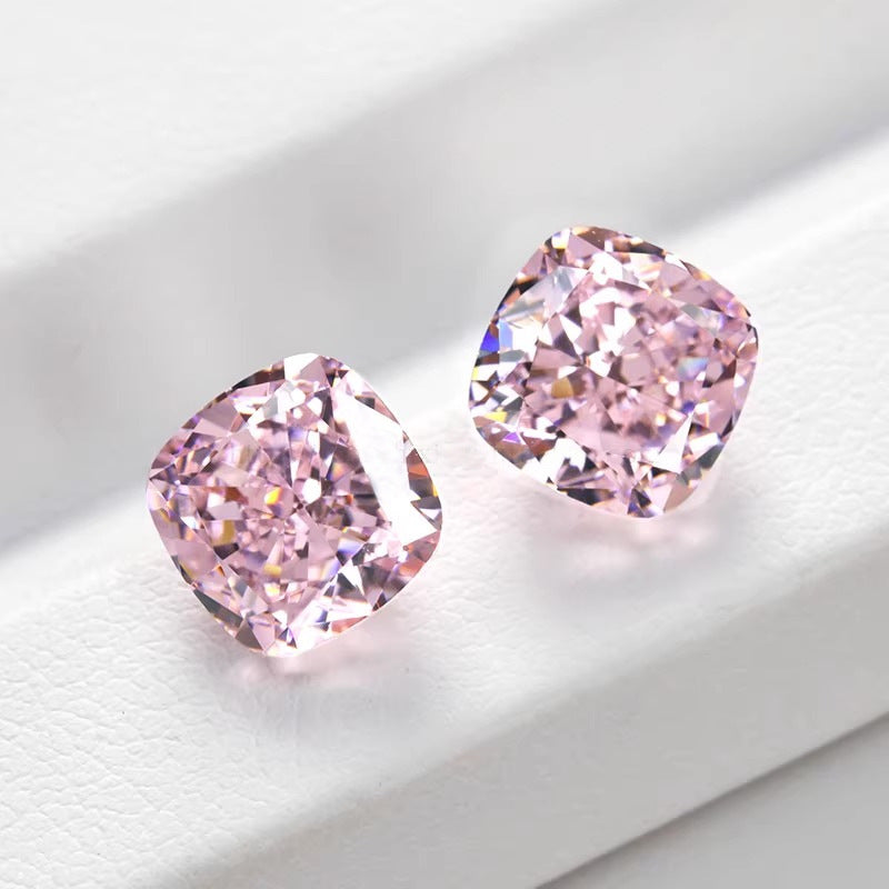 Colored Cultivated Diamond Loose Stones1.6/2Carat18k Gold Platinum Diamond Ring Fat Square Lab-Grown Diamond IGI