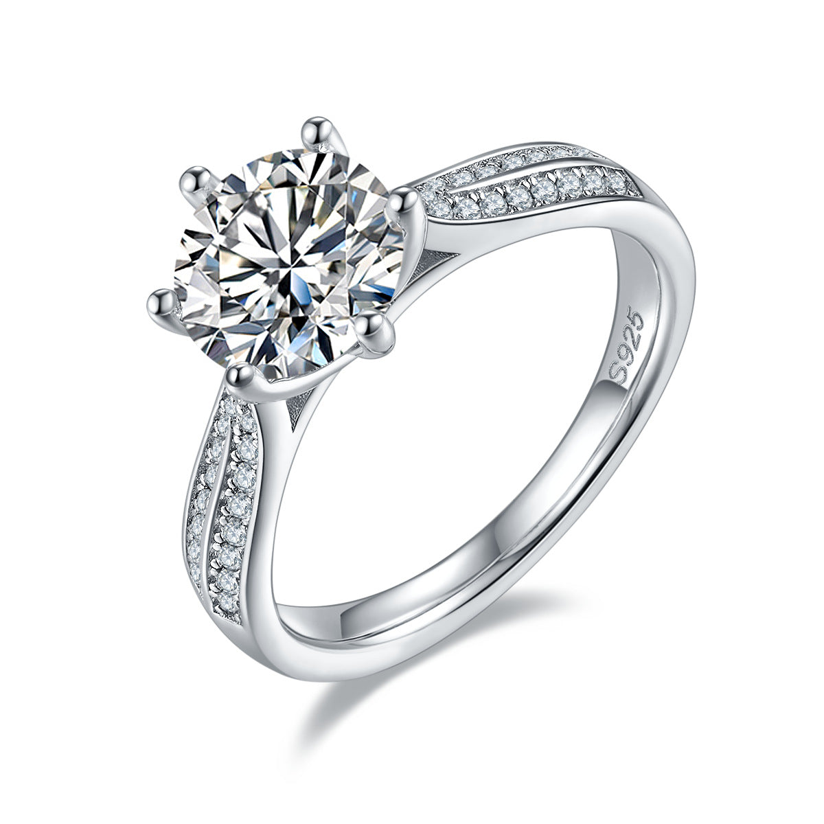 GRA Certificate Moissanite2ct3Luxurious Carat Ring925Silver Starlight Queen Large Carat Moissanite Gemstone Ring