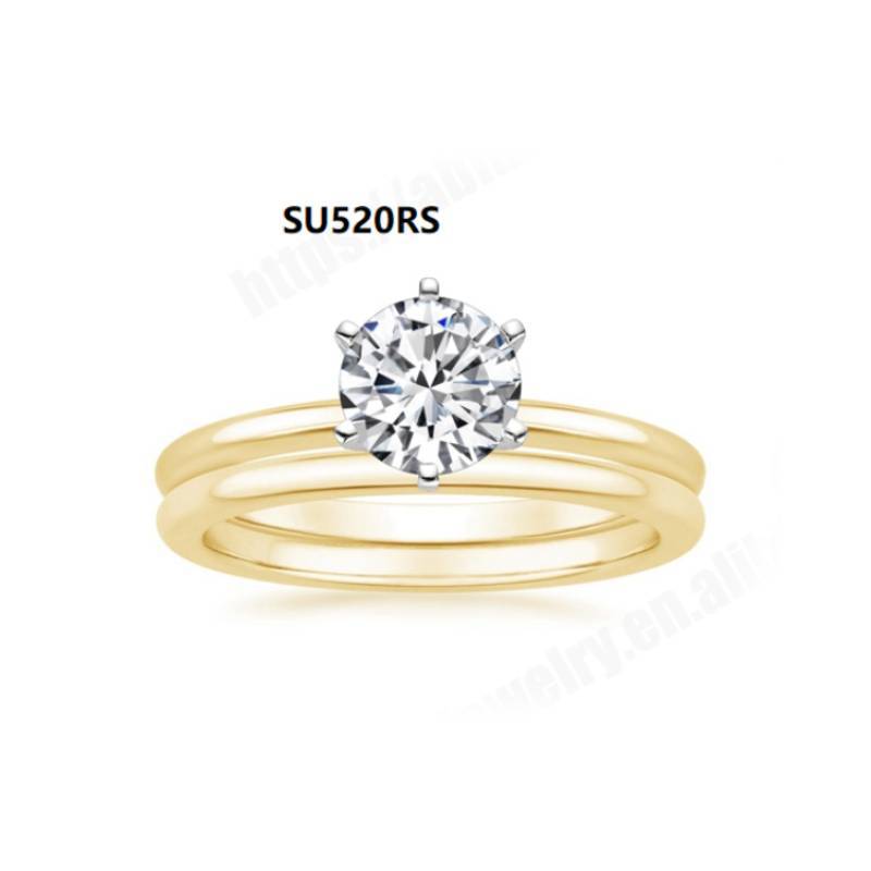 Fashion Layered Ring Set s925Sterling Silver Inlaid with Moissanite1Carat Wedding Ring Hot-Selling Ring