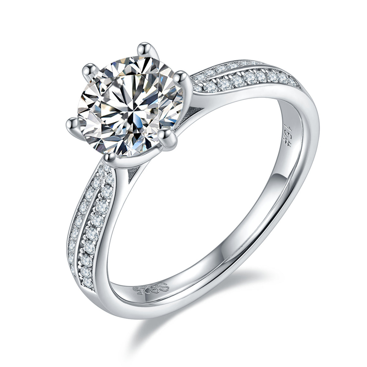 GRA Certificate Moissanite2ct3Luxurious Carat Ring925Silver Starlight Queen Large Carat Moissanite Gemstone Ring