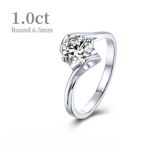 Whole Body9/10/14/18k White Gold Rose Gold Yellow Gold Wedding Ring1Carat Moissanite High-End Ring