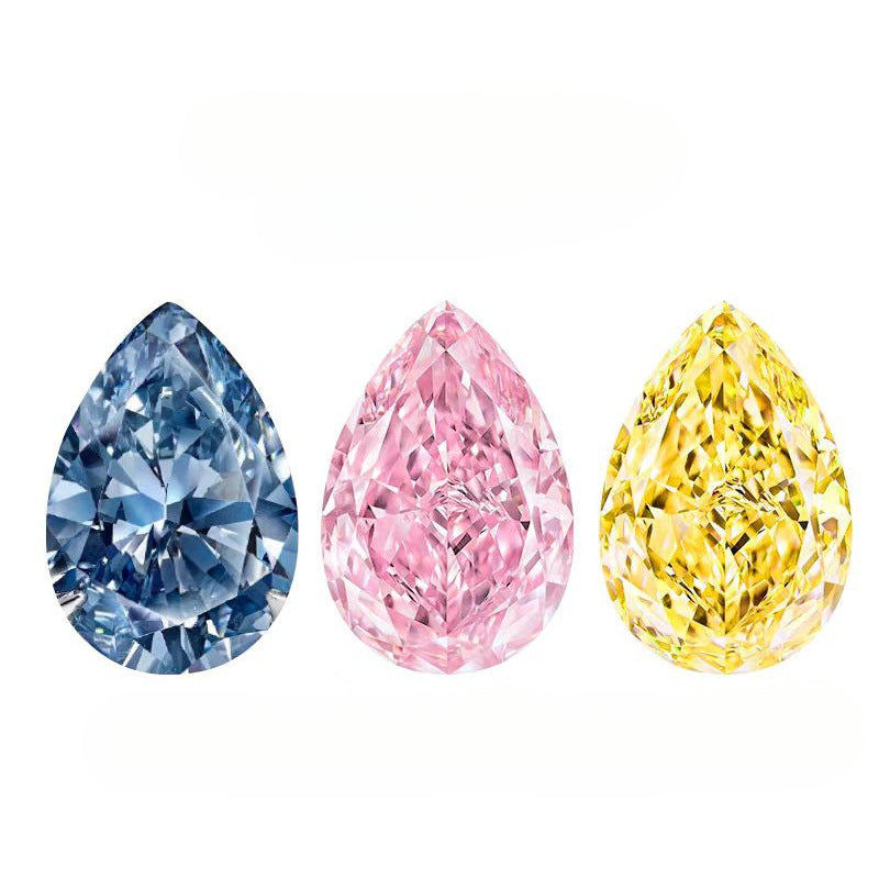 IGI Colored Cultivated Diamond Loose Stones0.5/1/2/3/5Carat Pear Shape Square Lab-Grown Diamond Irregular Shape