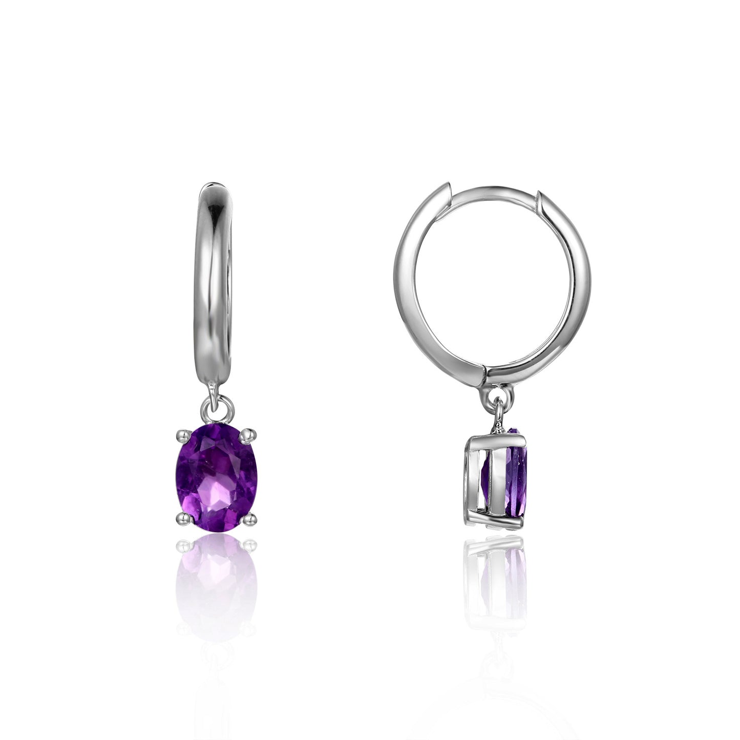 Minimalist Luxury Natural Gemstone Earrings Fashionable Personality s925Silver Inlaid Topaz Earrings Studs