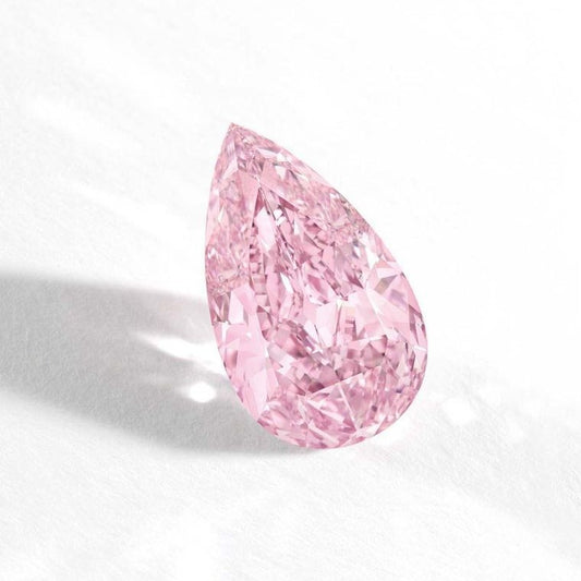 Cherry Blossom Pink Cultivated Diamond IGI Water Drop1/2/3/5ct Pear Shape18K Lab-Grown Loose Gemstone Colorful