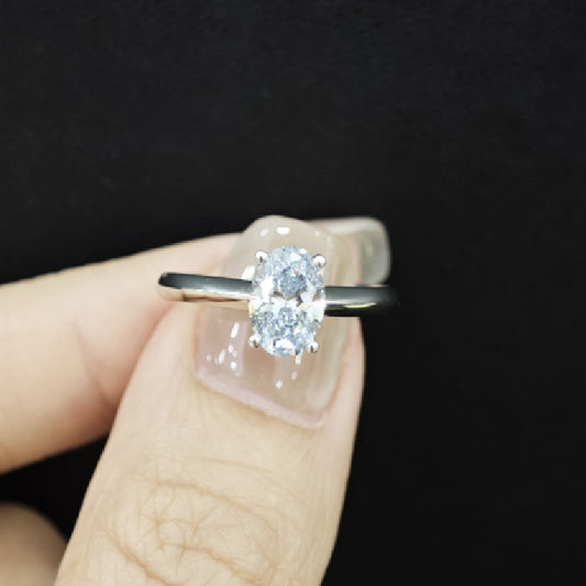 Authentic18k Gold Inlaid Cultivated Diamond Ring k Gold Engagement Ring1Carat Oval Genuine Diamond Gold Ring Single Diamond