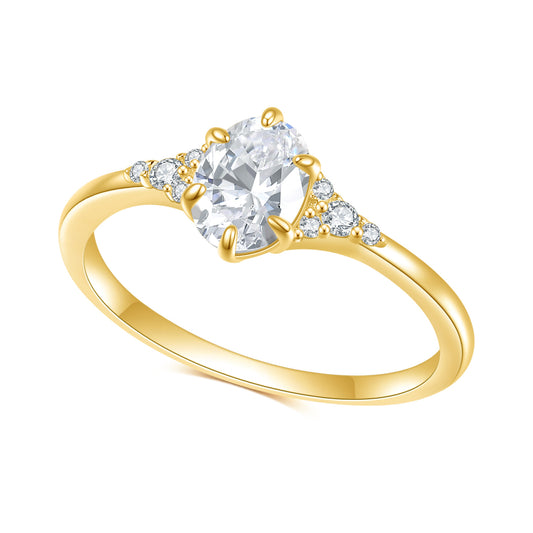 D Colorful Moissanite Ring Fresh Style ins Elegant and Sophisticated Full Body10/14/18k White Gold Rose Gold Yellow Gold Ring