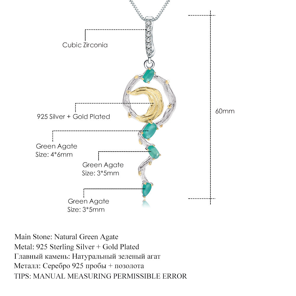 Secret Garden Series Designer High-End Natural Gemstone Jewelry Set Rings, Earrings, Pendants