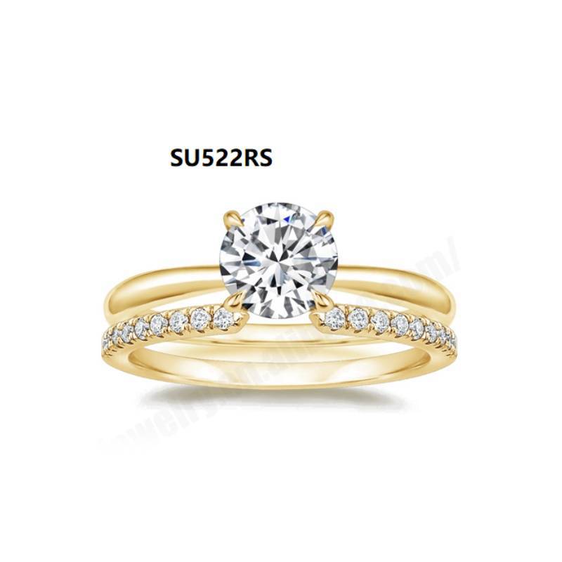 Fashion Layered Ring Set s925Sterling Silver Inlaid with Moissanite1Carat Wedding Ring Hot-Selling Ring