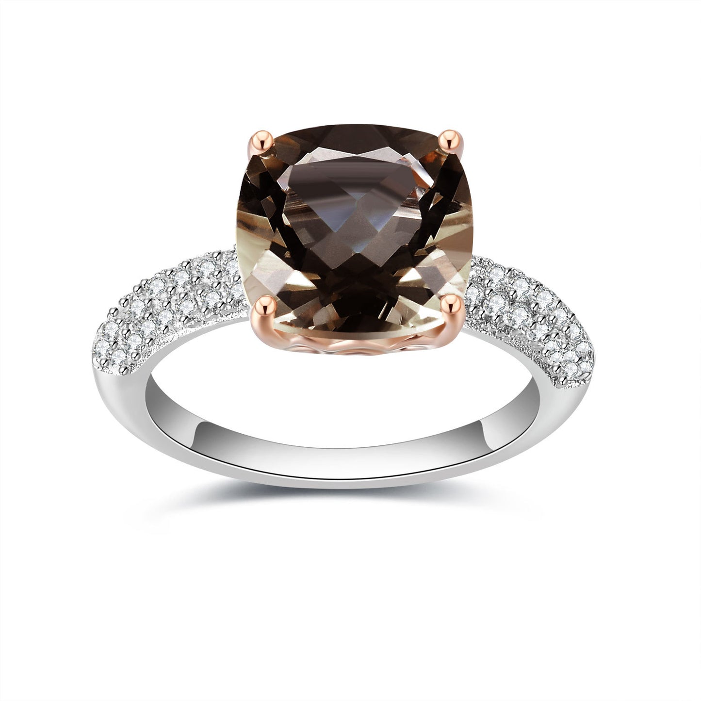 Vintage Luxury Design Ring Long-lasting color retention s925Sterling Silver Inlaid Colorful Gemstone Ring