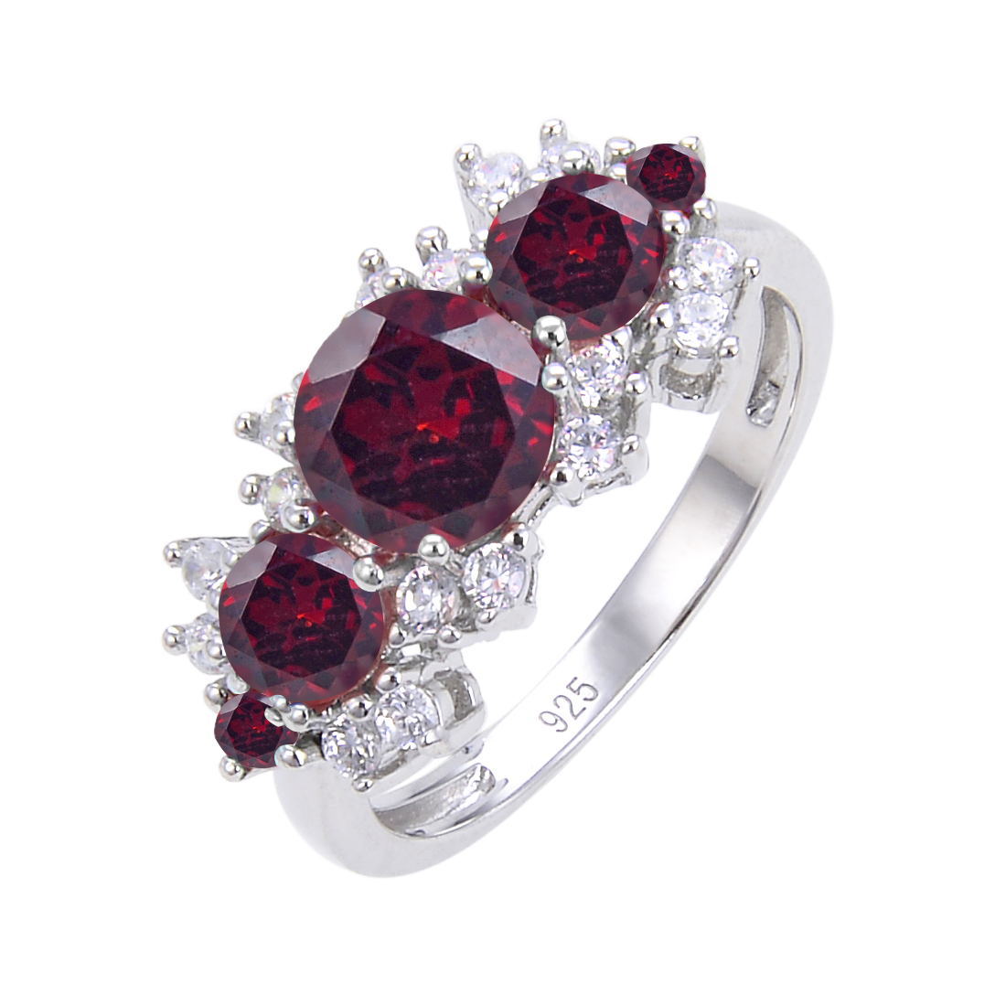 Factory Direct Supply Colorful Natural Stone Rings for Women Unique Fashion Retro s925Silver Inlaid Gemstone Ring