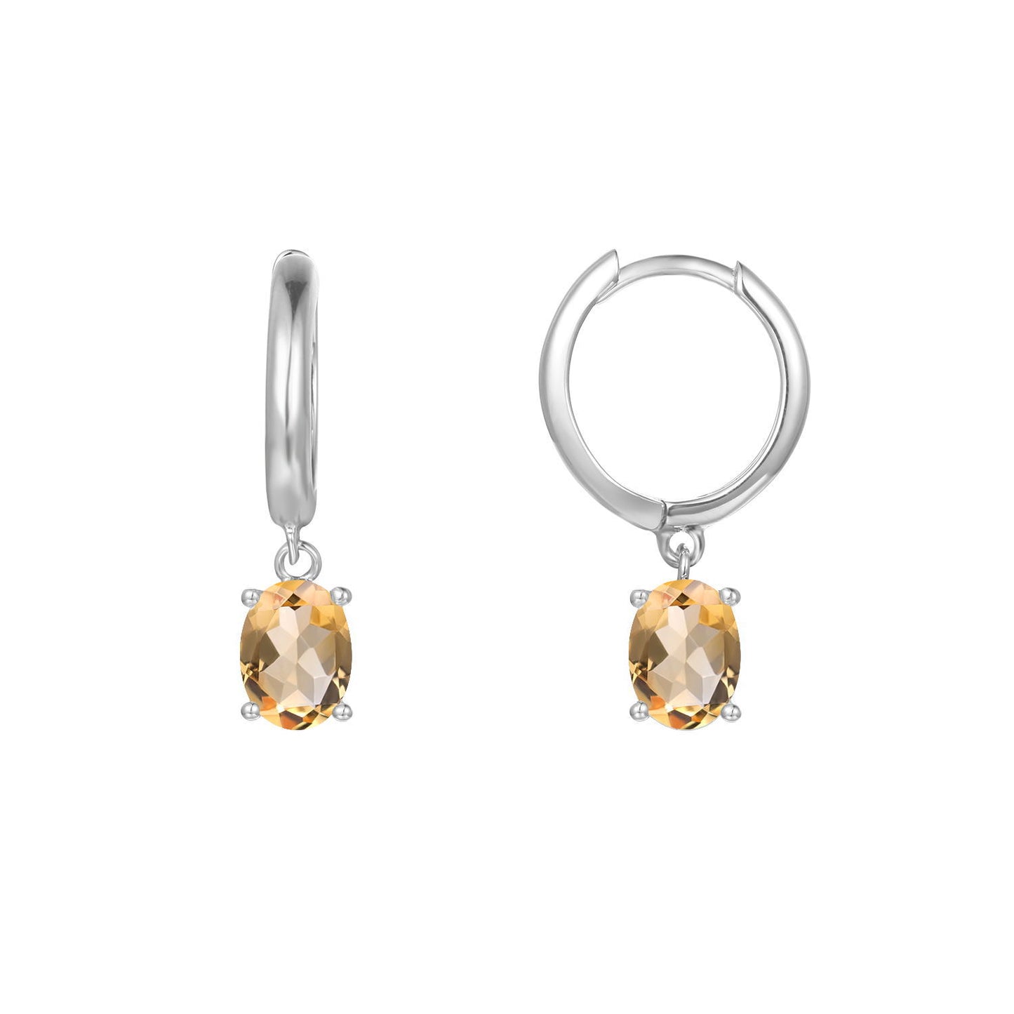 Minimalist Luxury Natural Gemstone Earrings Fashionable Personality s925Silver Inlaid Topaz Earrings Studs