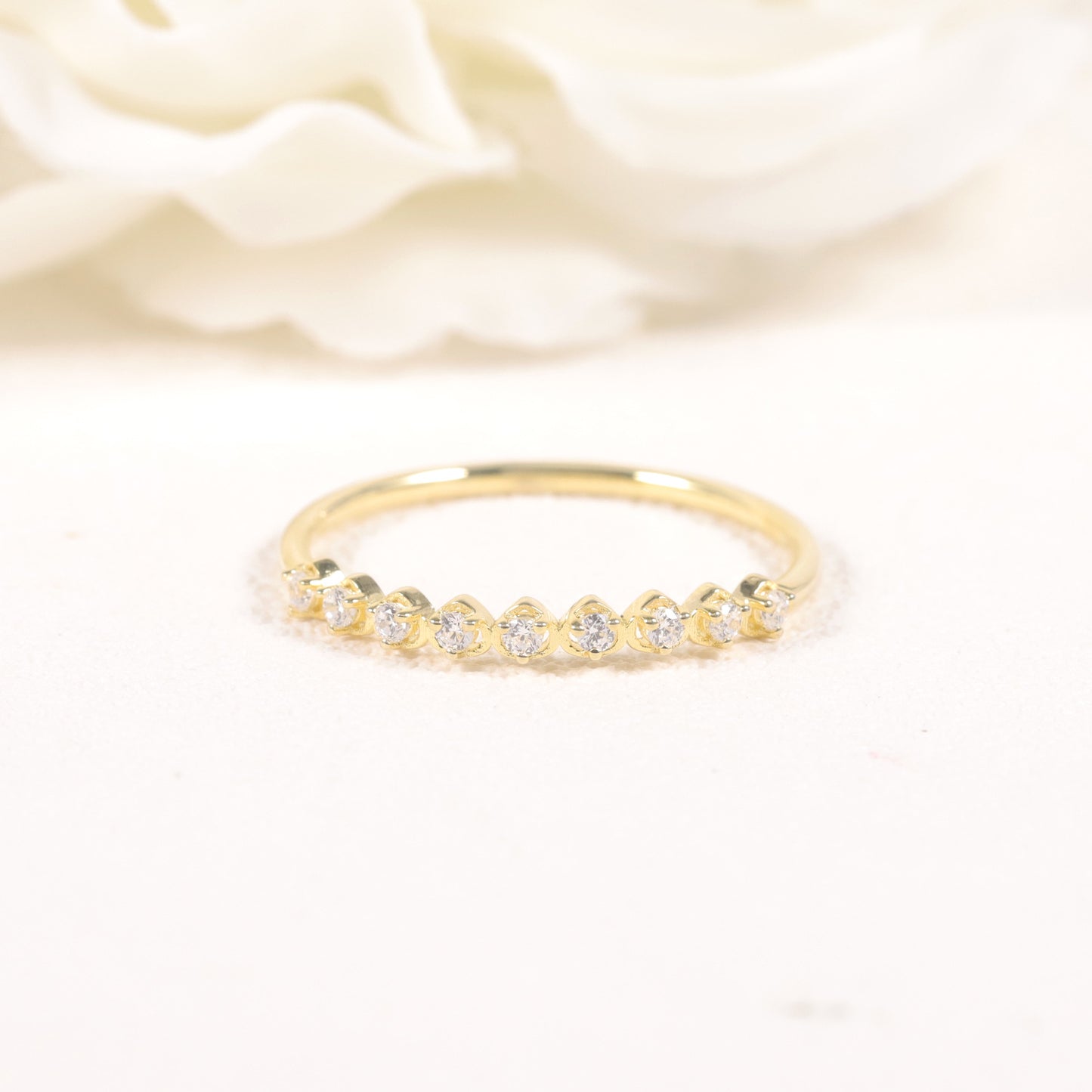 Golden Dawn Series Ring s925Sterling Silver Plated18k Gold Inlaid Moissanite Men's and Women's Business Commuter Ring