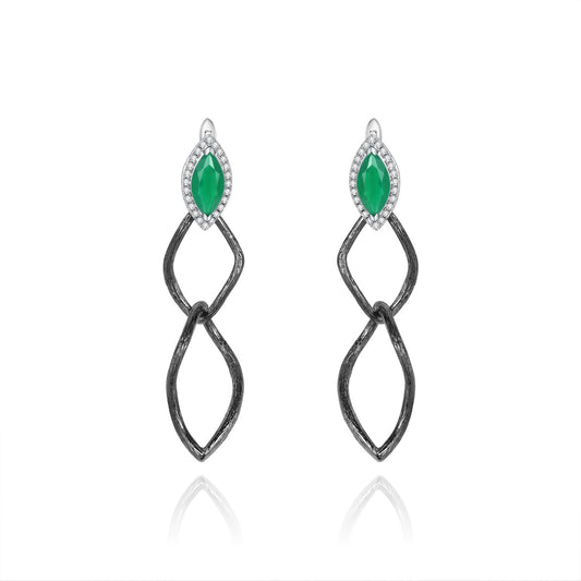 Designer Natural Amethyst Earrings Minimalist Design Style s925Silver Color Gemstone Earrings