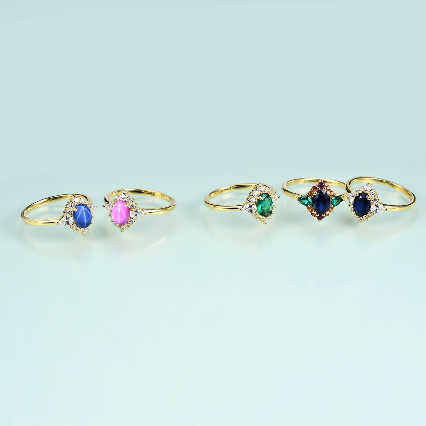 S925Sterling Silver Inlaid Rainbow Nano Ring Fashionable Personality Elegant Light Luxury Colorful Gemstone Plated14k Gold ring