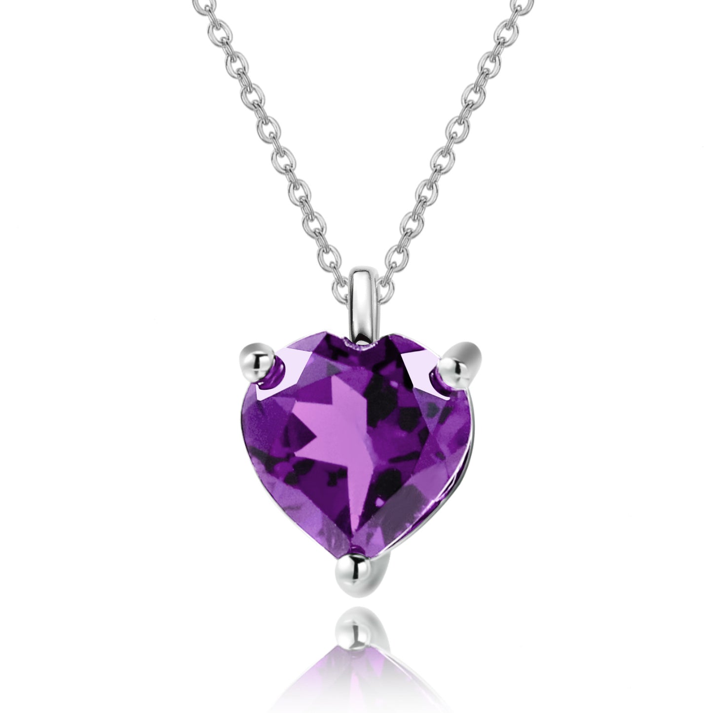 Fashionable Light Luxury Simple Natural Garnet Heart Pendant Clavicle Chain s925Silver Inlaid Gemstone Necklace Pendant