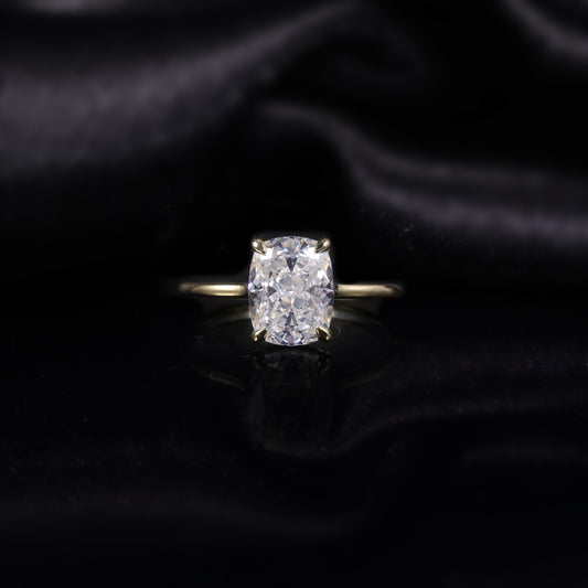 Brilliant Shiny Ice Flower Cut High Carbon Diamond Ring Eagle Claw Pure9/10/14/18k Gold Rose Gold Yellow Gold Ring