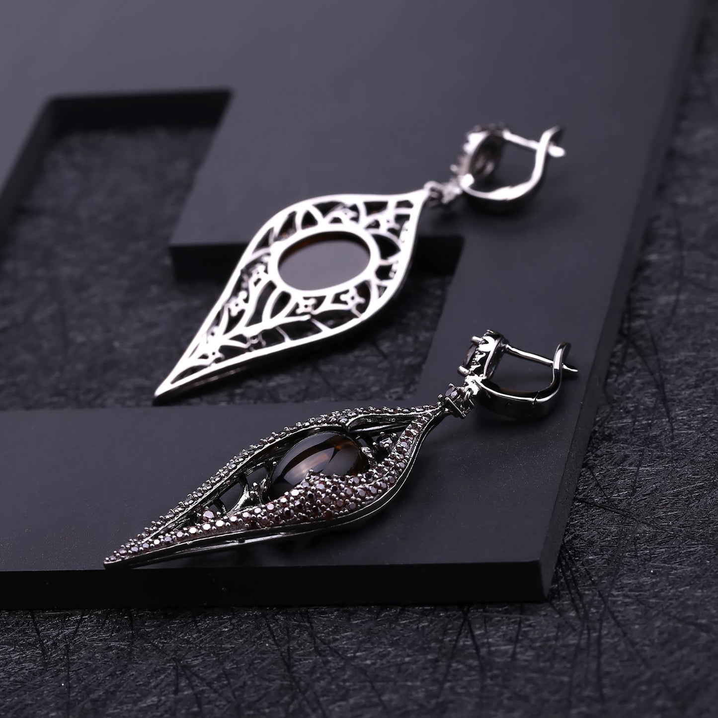Italian Craft Designer Earrings Vintage Style Jewelry925Silver Natural Gemstone Citrine Earrings Drop Earrings