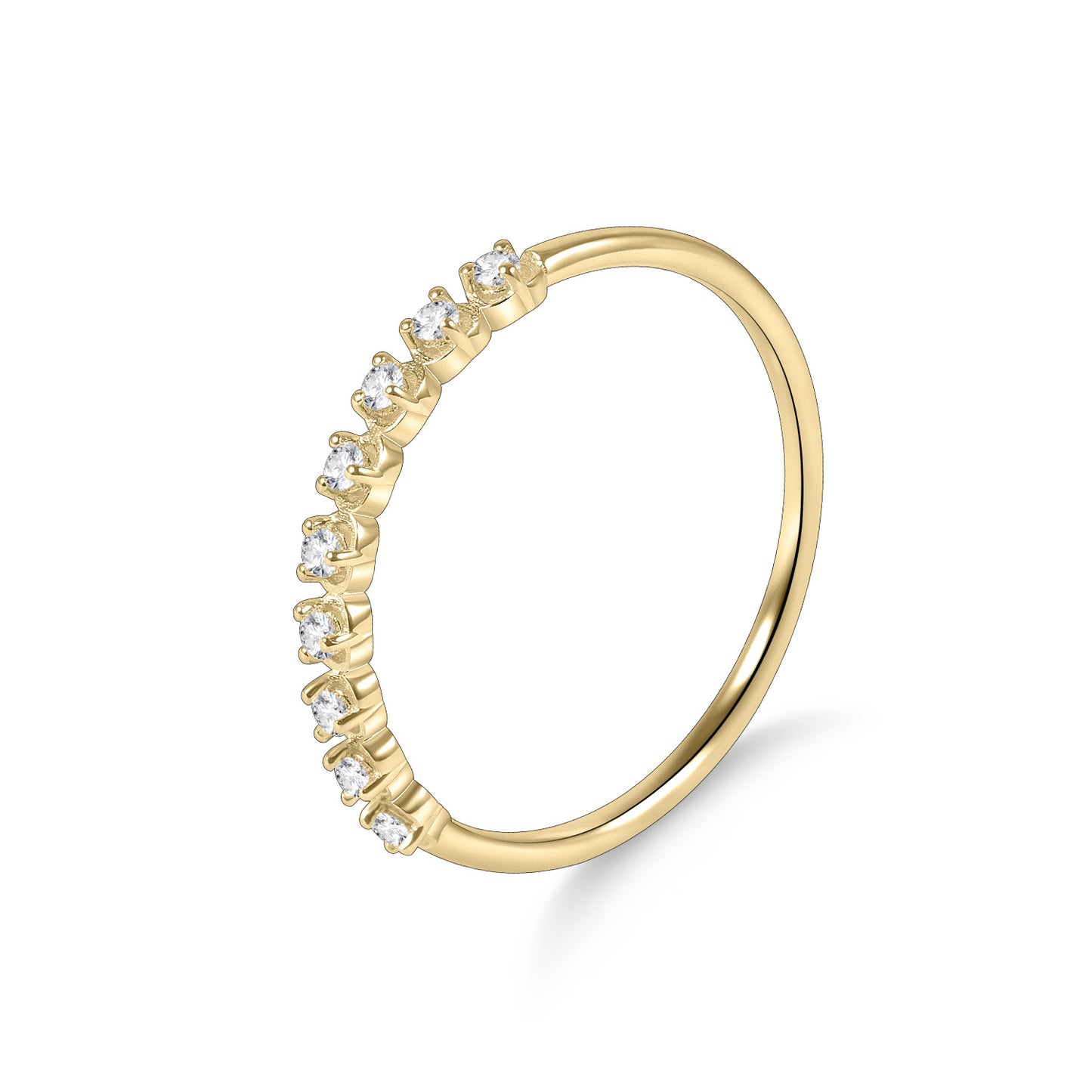 Golden Dawn Series Ring s925Sterling Silver Plated18k Gold Inlaid Moissanite Men's and Women's Business Commuter Ring