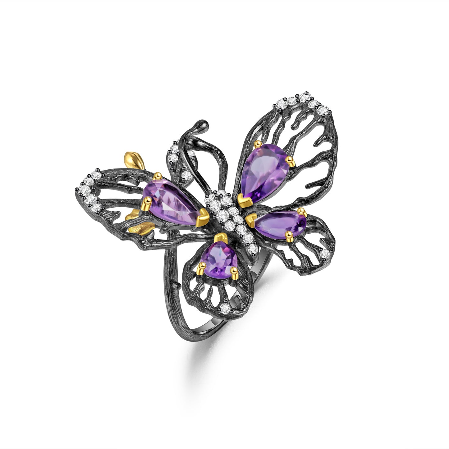 Designer Natural Garnet Butterfly Pendant Luxurious High-end Feel s925Silver Natural Gemstone Necklace Pendant