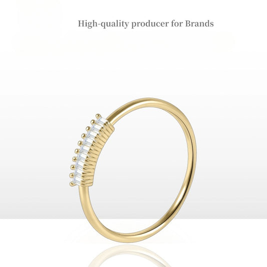 Luxury Pillow-Shaped Golden Dawn Series Ring Jewelry s925Sterling Silver Inlaid Moissanite Ring Couple Gift