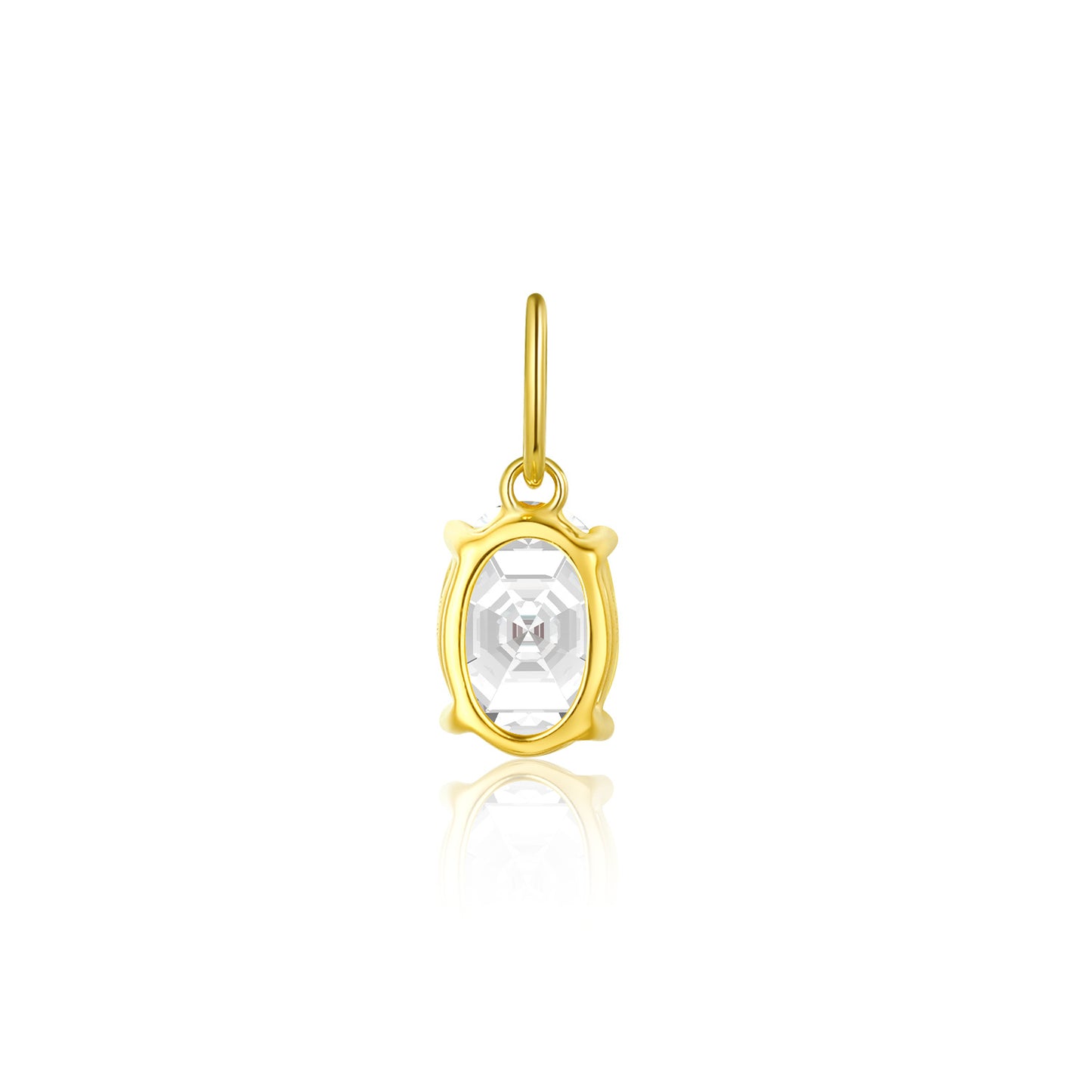 Minimalist Style Irregular Shape18k Lab-grown Diamond Pendant0.5Carat Diamond Gold Necklace Single Diamond Couple Gift