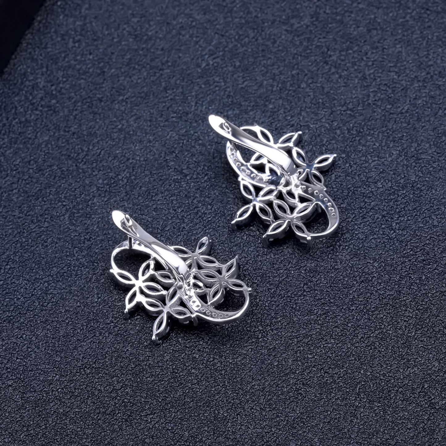 Design-inspired Sapphire Earrings Advanced Sense s925Silver Inlaid Natural Gemstone Earrings