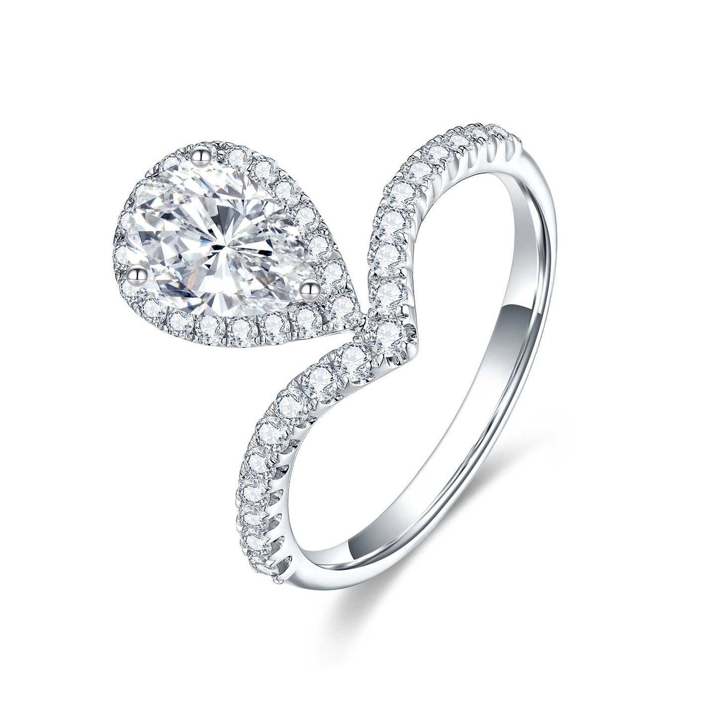 Elegant Crown18k Gold Inlaid Cultivated Diamond Ring k Gold Engagement Ring1Carat Genuine Diamond White Gold Ring Authentic