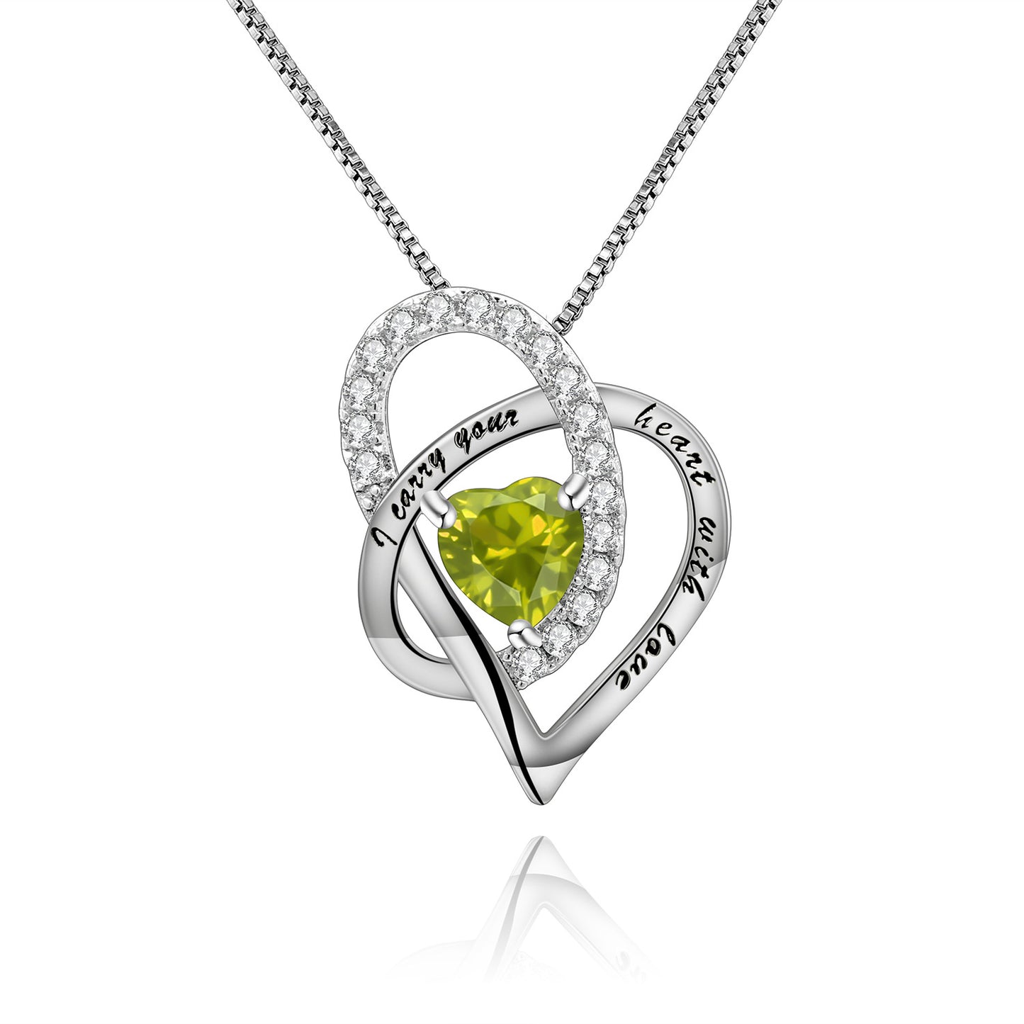 Luxurious High-End Gemstone Pendant Interlocking Design December Birthstone s925Silver Necklace Pendant