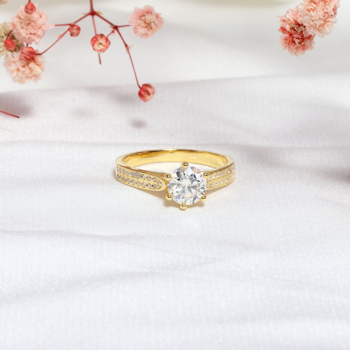 GRA Certificate Moissanite2ct3Luxurious Carat Ring925Silver Starlight Queen Large Carat Moissanite Gemstone Ring