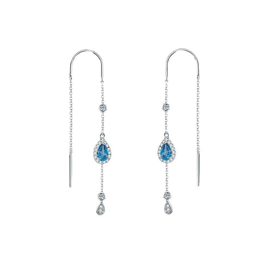 Luxurious and High-End Natural Translucent Stone Earrings Prosperous Series925Silver Inlaid Gemstone Stud Earrings