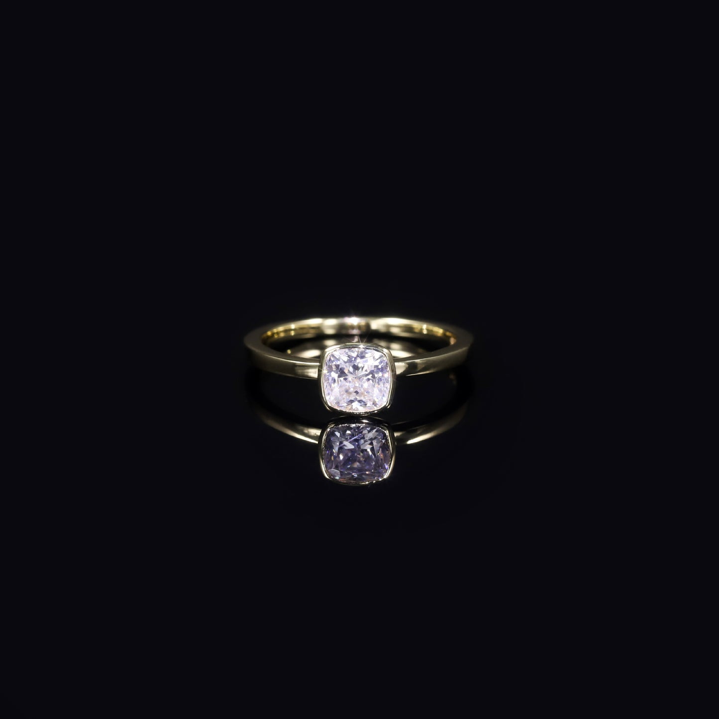 All-Matching14k Gold0.8Carat Diamond Ring9/10/18k Gold Ring Setting Fat Square Cultivated Diamond Platinum Wedding Ring