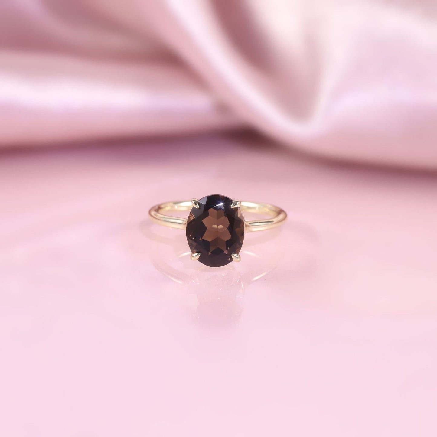 Minimalist Fresh Ring s925Sterling Silver Inlaid with Natural Colorful Gemstone Topaz5/6Large Carat Main Stone Ring
