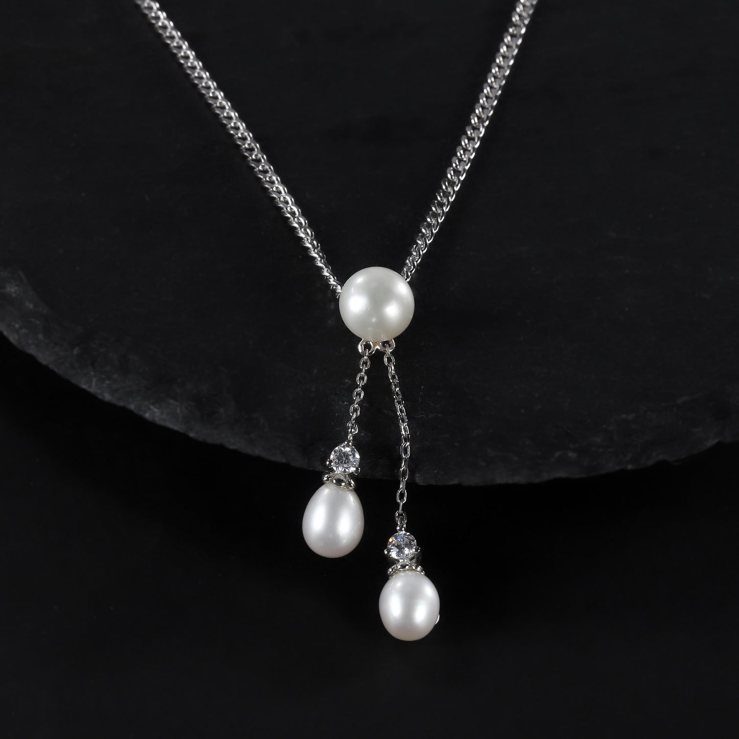 S925Silver Natural Freshwater Pearl Necklace Affordable luxury fashion ins Unique and Elegant Collarbone Chain Sterling Silver Necklace Jewelry