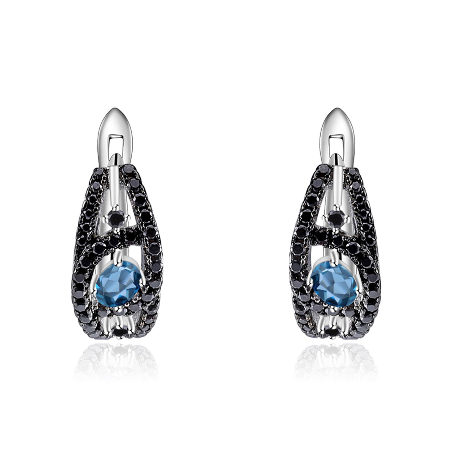 Luxurious and High-end Natural Amethyst Earrings from the Prosperous Series925Silver Inlaid Gemstone Stud Earrings