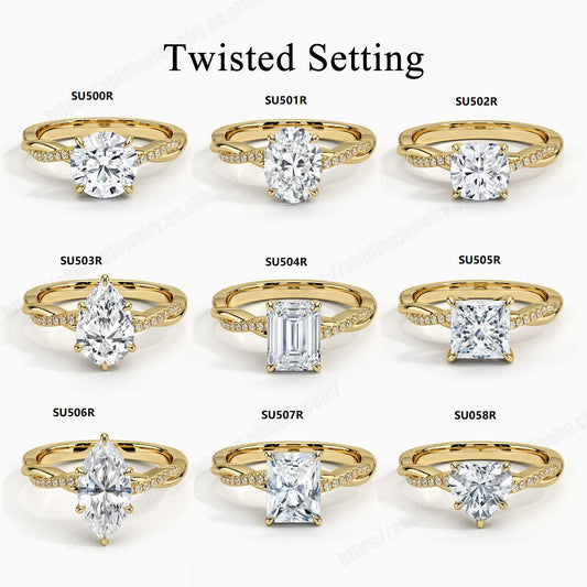 Advanced Sense14k Gold Ring with Moissanite1Carat Wedding Ring9/10/18k Genuine Gold Ring