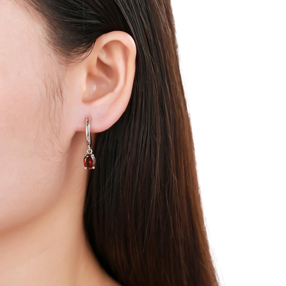 Minimalist Luxury Natural Gemstone Earrings Fashionable Personality s925Silver Inlaid Topaz Earrings Studs
