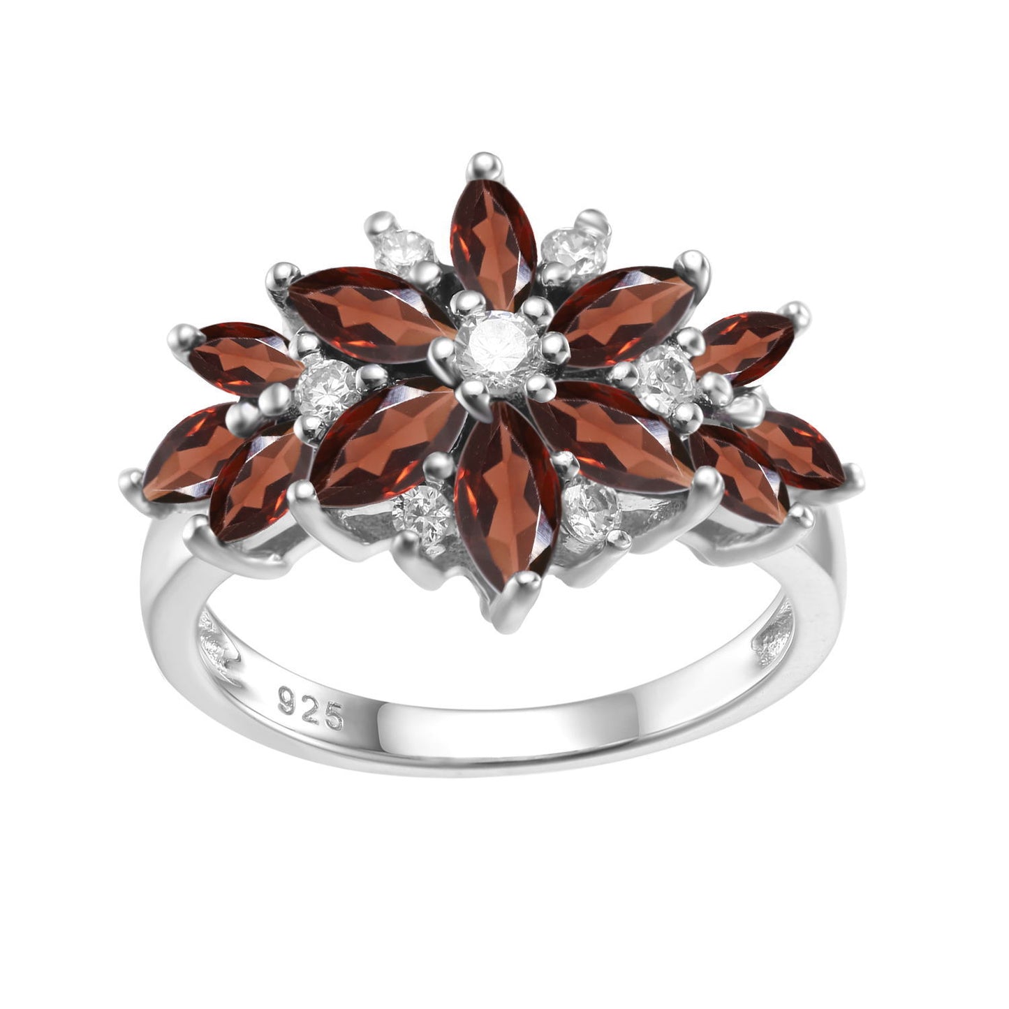 Luxury Fashion Natural Gemstone Ring for Women Sophisticated Design s925Sterling Silver Fully-Inlaid Natural Tourmaline Ring