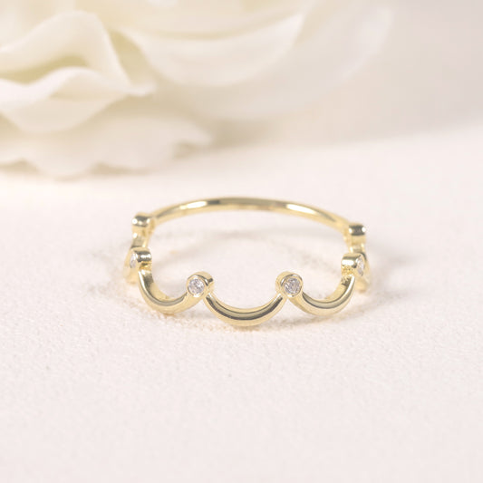 Lace Golden Dawn Series Ring Ornament s925Sterling Silver Inlaid with Moissanite Ring Niche Design