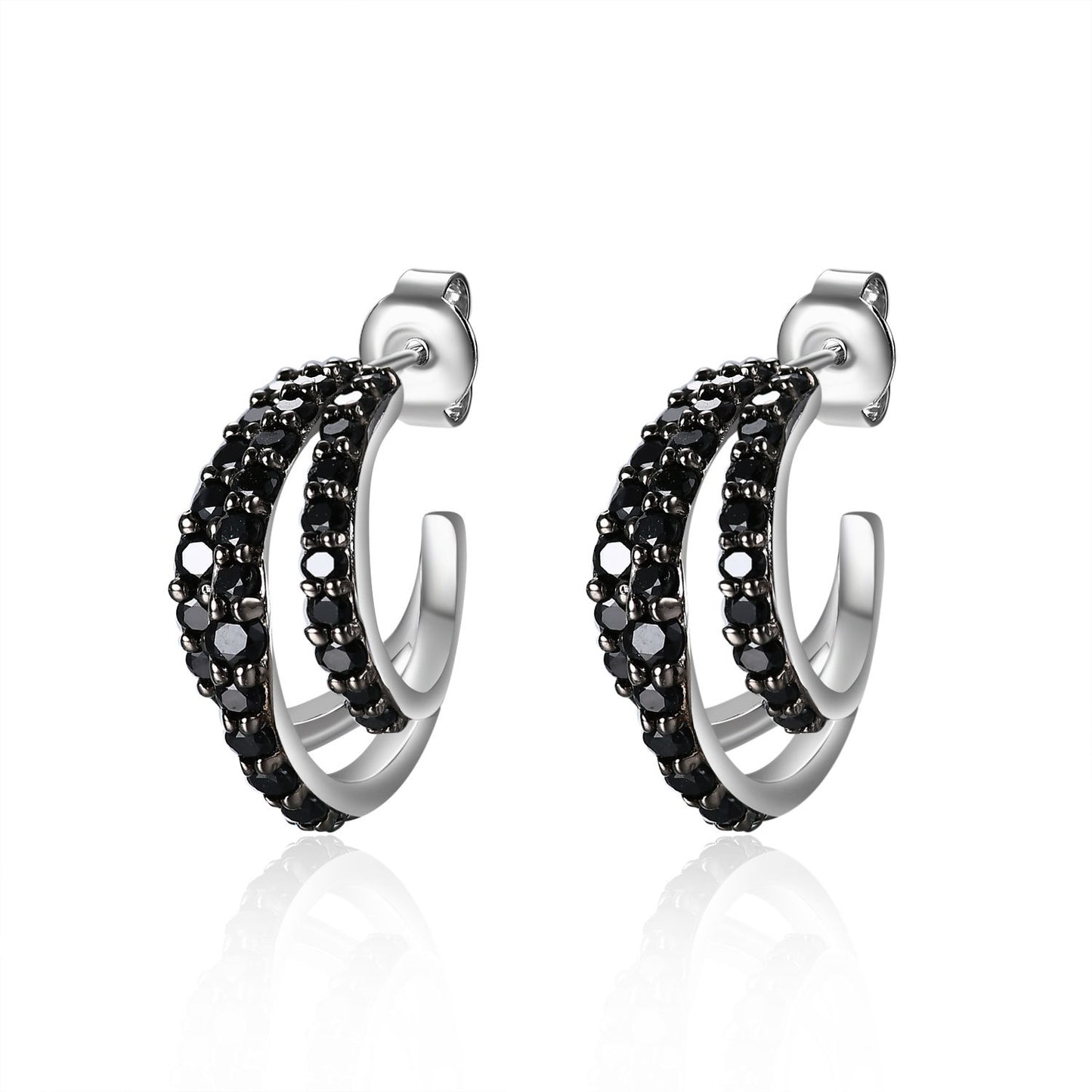 Unique Rings and Earrings s925Sterling Silver Inlaid Cultivated Ruby Earrings Open Ring Jewelry Set for Women