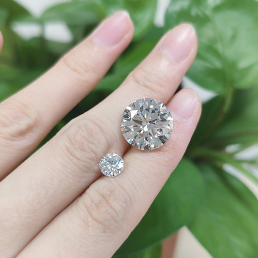 round F Color10Carat Cultivated Diamond CVD Extra Large Loose Stone Wedding Ring Earrings Necklace Ring IGI Lab-grown Diamond