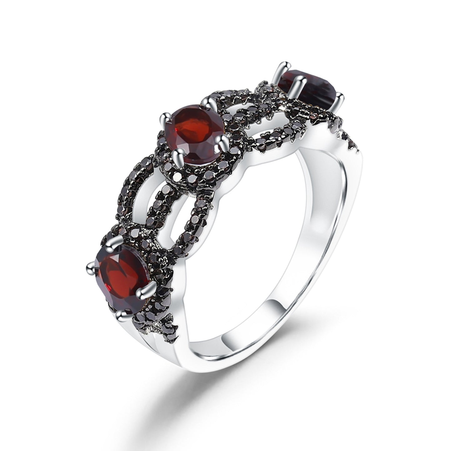 Luxurious and High-end Natural Yellow Crystal Ring with Design Sense Prosperous Series s925Silver Inlaid Natural Gemstone Ring