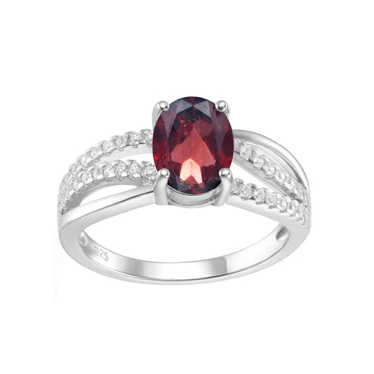 Manufacturer In-Stock Natural Stone Ring for Women Fashion Temperament s925Silver Inlaid Colorful Gemstone Crystal Ring