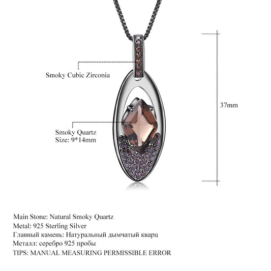 Italian Craft Original Designer Gemstone Necklace Jewelry925Silver Natural Gemstone Citrine Necklace Pendant