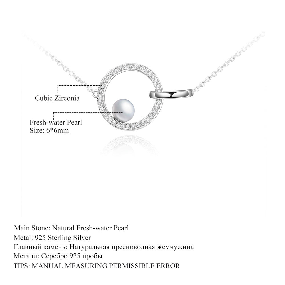 New arrivalAccessible Luxury Natural Pearl Jewelry Suit 925Silver Earrings Pendant Fashionable Elegant Freshwater Pearl Necklace