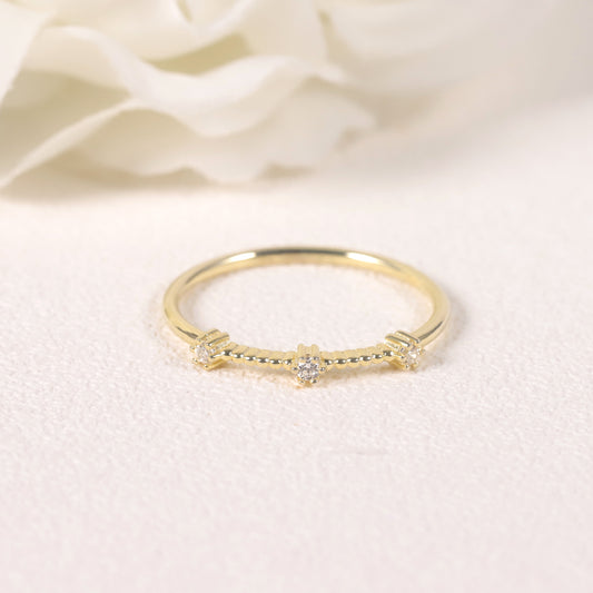 Golden Dawn Series Ring Daily Commute Versatile Accessory s925Sterling Silver Moissanite Ring