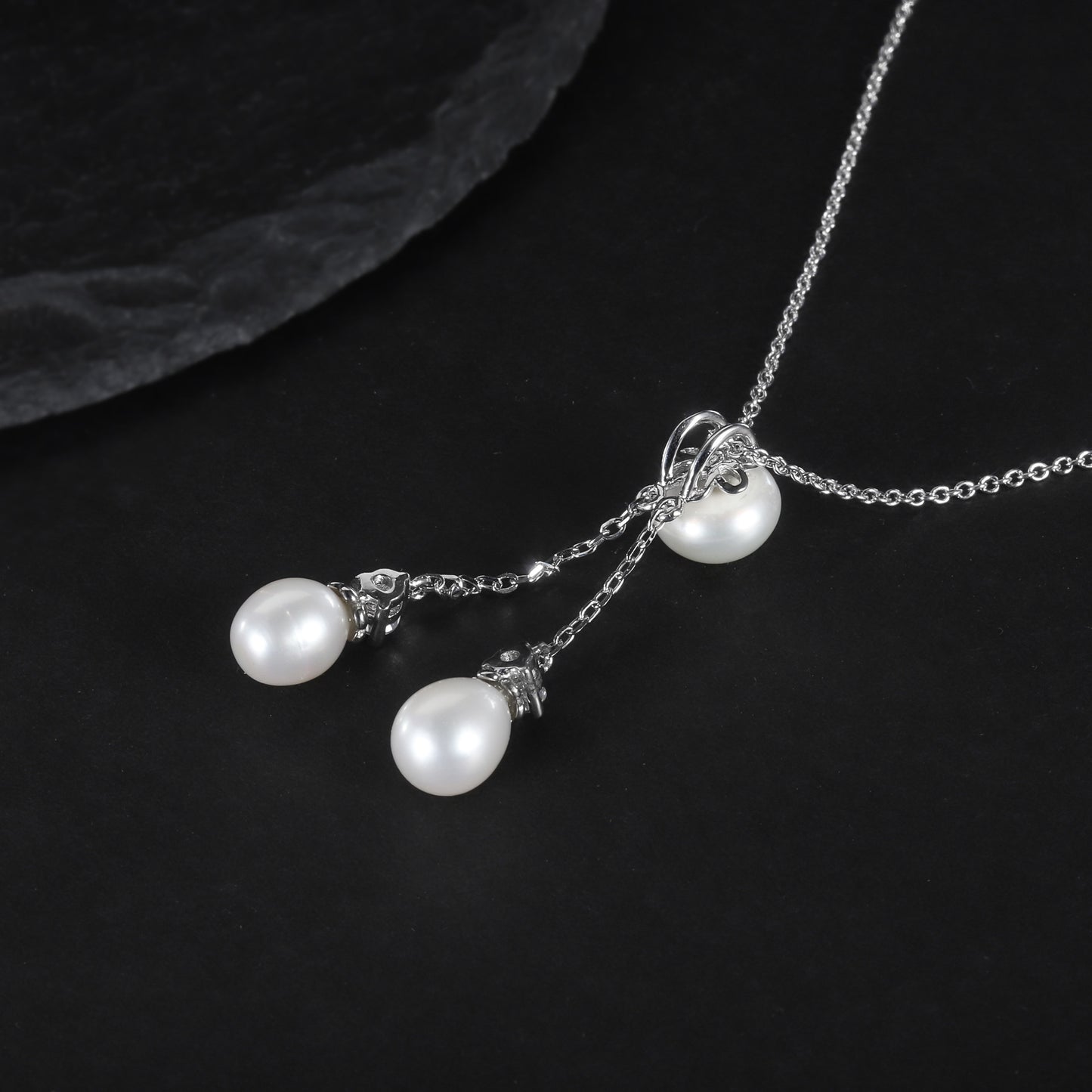 S925Silver Natural Freshwater Pearl Necklace Affordable luxury fashion ins Unique and Elegant Collarbone Chain Sterling Silver Necklace Jewelry